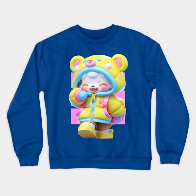 AKBLM - SHIBBY GENKI 元気 KUMA | 3D KAWAII CHIBI BABY MASCOT Crewneck Sweatshirt by AKBLM